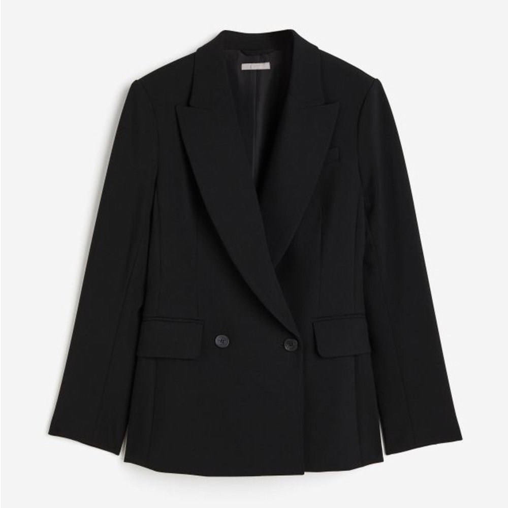 H&M Black Double-breasted Blazer NEW NWT - Medium